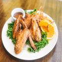 Golden fried Chicken Wings with plum sauce